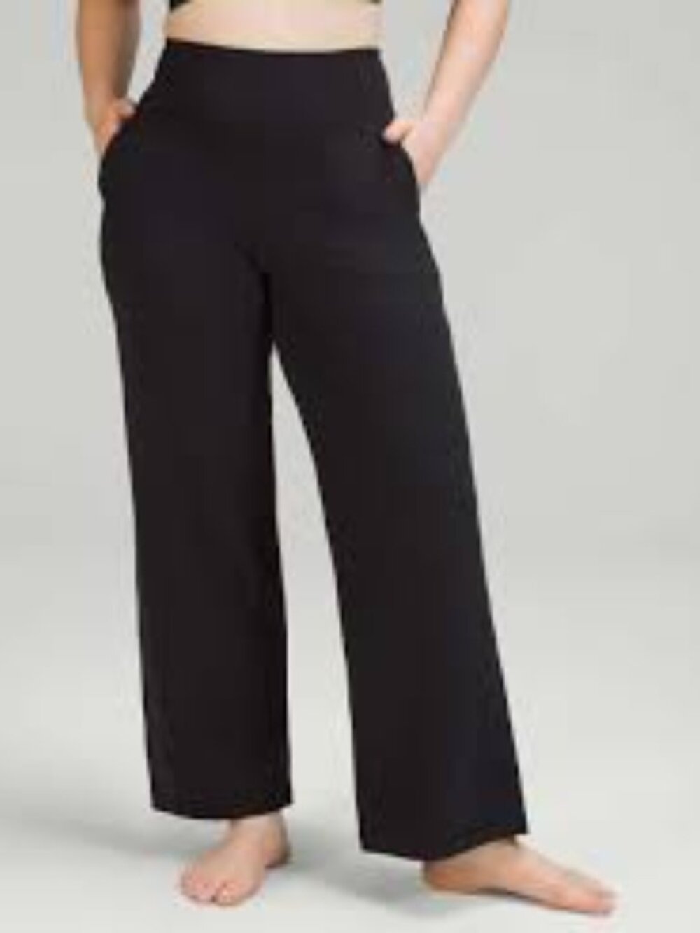 Lululemon Size 8 Nulu Align High Rise Wide Leg Pants Black